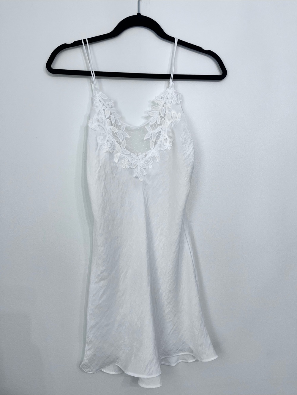 In Bloom by Jonquil Bridal White Lace-Trim Lingerie Slip Nightgown